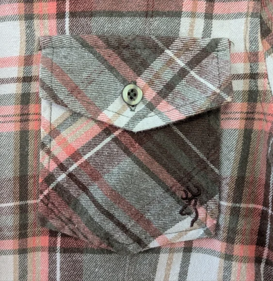Browning For Her Button Down Plaid Long Sleeve Top - Picture 3 of 5